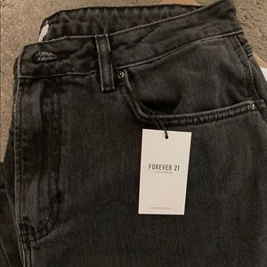 Forever 21 Denim Wash Black Pants
